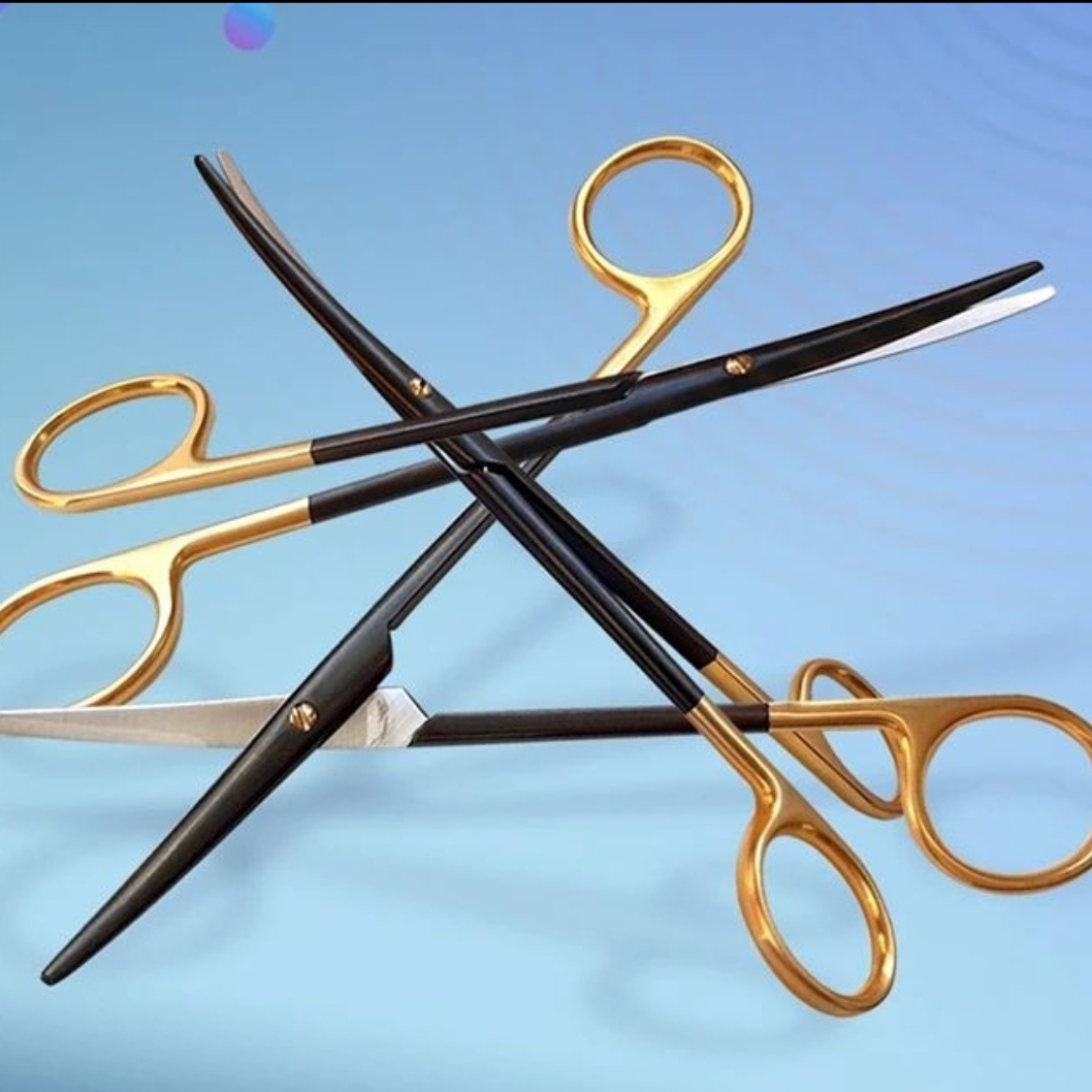 Half Gold & Black Metzenbaum Scissor